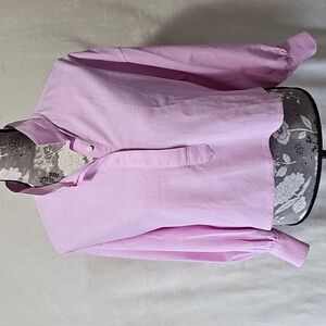 Ann Mashburn Anaya Popover Shirt Pink Cropped Sz. XS